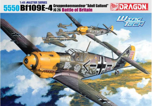 DML5550 1/48 Dragon Bf109-E Wing Tech 2 Plastic Model Kit - DML5505 MMD Squadron