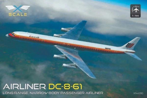 XSM144010 1/144 X-Scale DC-8-61 United Plastic Model Kit  MMD Squadron