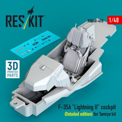 RES-RSU48-0498 1/48 Reskit F-35A Lightning II cockpit (Detailed edition) for Tamiya  MMD Squadron
