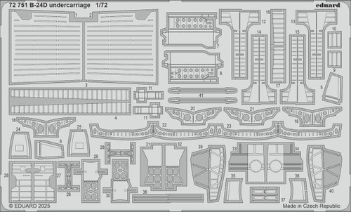 EDU72751 1/72 Eduard B-24D undercarriage Photo etched set for AIRFIX November MMD Squadron