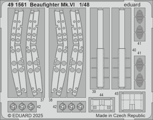 EDU491561 1/48 Eduard Beaufighter Mk.VI Photo etched set for REVELL December MMD Squadron