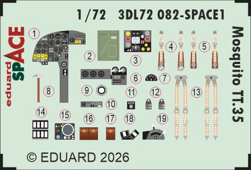 1/72 Eduard Mosquito TT.35 SPACE SPACE for AIRFIX