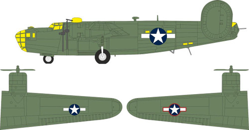 EDUCX701 1/72 Eduard B-24D US national insignia MASK for AIRFIX November MMD Squadron