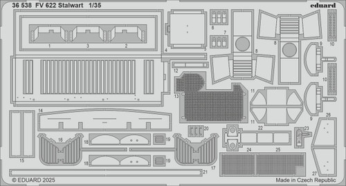 EDU36538 1/35 Eduard FV 622 Stalwart Photo etched set for AIRFIX December MMD Squadron