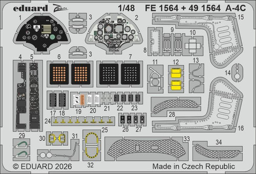 EDUFE1564 1/48 Eduard A-4C Zoom set for HOBBY BOSS January MMD Squadron