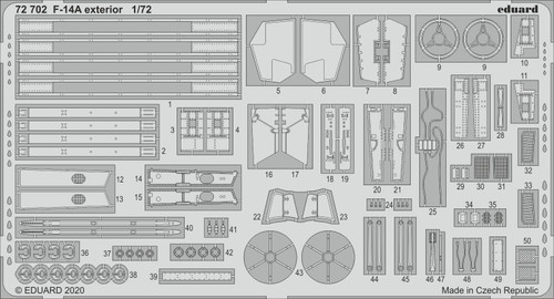 1/72 Eduard F-14A exterior Photo etched set for ACADEMY