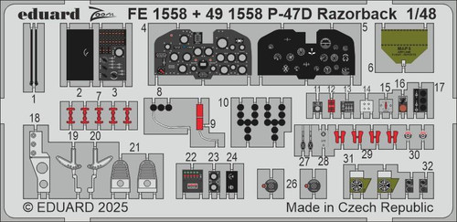 EDUFE1558 1/48 Eduard P-47D Razorback Zoom set for MINIART November MMD Squadron