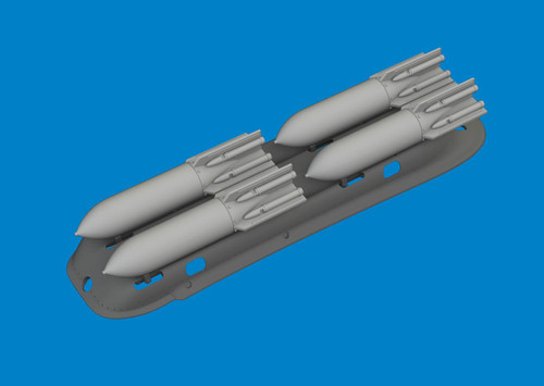 EDU6481152 1/48 Eduard S-199 4xETC 50 rack w/ bombs PRINT Brassin for EDUARD November MMD Squadron