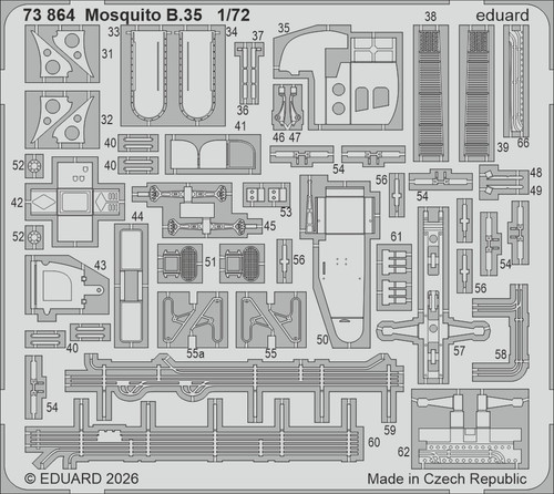 1/72 Eduard Mosquito B.35 Photo etched set for AIRFIX