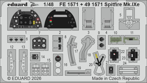 1/48 Eduard Spitfire Mk.IXe Zoom set for AIRFIX