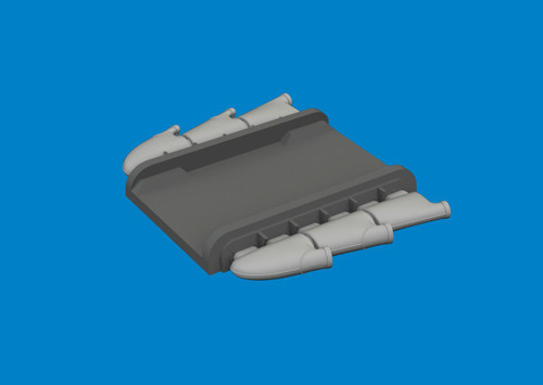 EDU672423 1/72 Eduard Spitfire Mk.I/II/V three-stacks exhaust rounded PRINT Brassin for IBG November MMD Squadron