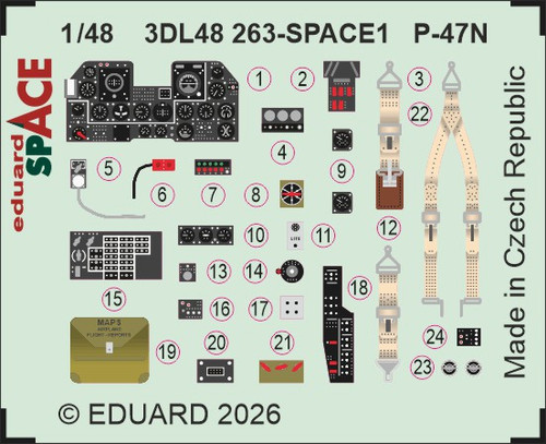 1/48 Eduard P-47N SPACE SPACE for MINIART