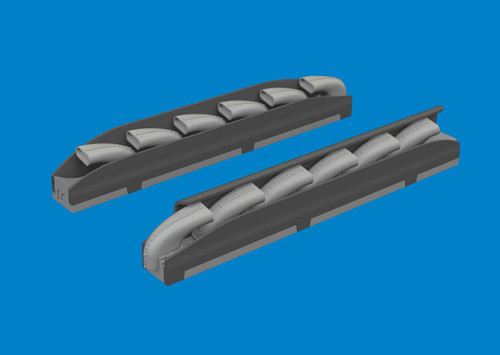 EDU632207 1/32 Eduard Bf 109K-4 exhaust stacks PRINT Brassin for KOTARE November MMD Squadron