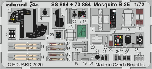 1/72 Eduard Mosquito B.35 Zoom set for AIRFIX