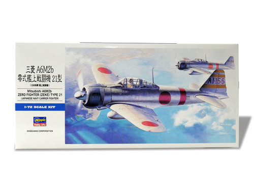 HSG00451 1/72 Hasegawa A6M2 ZERO FIGHTER TYPE21 Plastic Model Kit  MMD Squadron