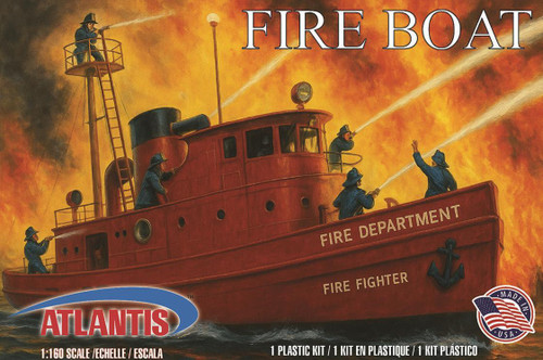 ALML72121 1/160 Atlantis Fire Boat Harbor Fire Department Plastic Model Kit - PREORDER  MMD Squadron