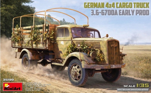 MIN35199 1/35 Miniart German 4x4 Cargo Truck 3.6-6700A - FUTURE  MMD Squadron