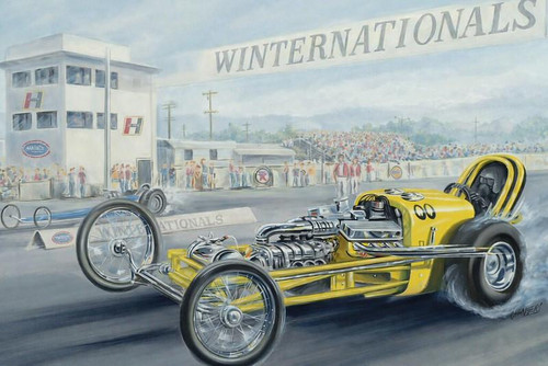 1/25 Atlantis Tommy Ivo's Showboat Four Engine Dragster with 4
