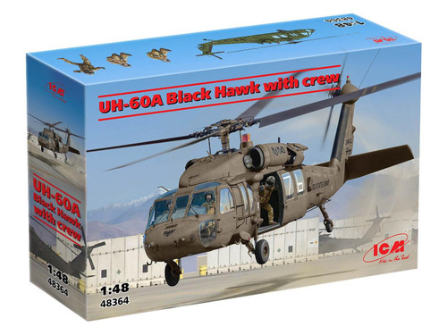 ICM48364 1/48 ICM Models UH-60A Black Hawk with crew Plastic Model Kit  MMD Squadron