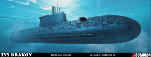 SQ3D-350002 1/350 Squadron Models INS Drakon Submarine Model Kit  MMD Squadron
