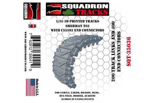 SQT-35036 1/35 Squadron Tracks Sherman T62 w/C55592 End Connectors  MMD Squadron
