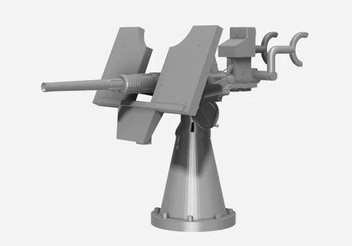 GM3D-350010 1/350 Squadron USN 20mm Oerlikon Mk4 Gun Mount Type III Gun Shield Late Sight  MMD Squadron