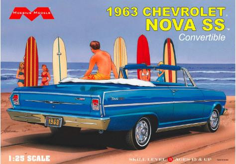 MOE2318 1/25 Moebius 1963 Chevy Nova SS Convertible - PREORDER MOE1208 MMD Squadron