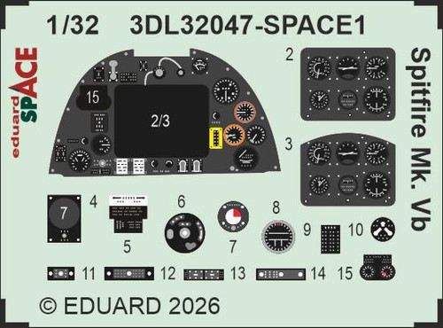 EDU3DL32047 1/32 Eduard Space Set Spitfire Mk.Vb SPACE For KOTARE  MMD Squadron