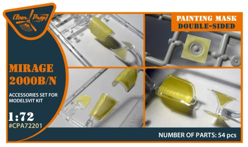 1/72 Clear Prop Mirage 2000B/N double-sided painting mask (Modelsvit)