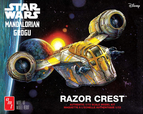 AMT1561M 1/72 AMT Star Wars Mandalorian & Grogu Razor Crest - MMD Squadron