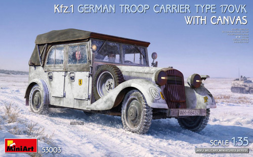 MIN53003 1/35 Miniart Kfz.1 German Troop Carrier Type 170VK w/Canvas - MMD Squadron