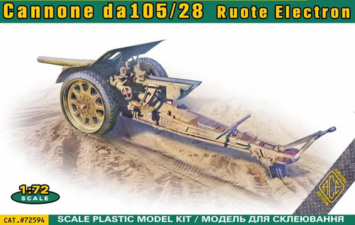 ACE72594 1/72 ACE Cannone da105/28 Ruote Electron  MMD Squadron