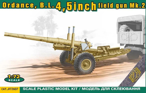 1/72 ACE Ordnance B.L. 4.5" med field gun Mk.2 on carriage 5.5" Mk.2