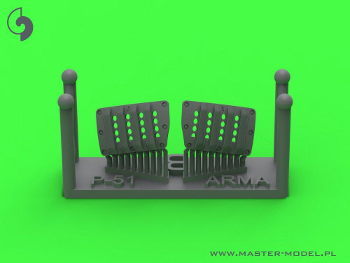 MAS-AM-72-173 1/72 Master Model P-51 Mustang - carburator air filter cover - RAF louvred type - version B (for Arma Hobby)  MMD Squadron