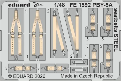 EDUFE1592 1/48 Eduard PBY-5A seatbelts STEEL for EDUARD / REVELL  MMD Squadron