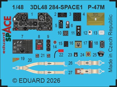 EDU3DL48284 1/48 Eduard P-47M SPACE for TAMIYA  MMD Squadron