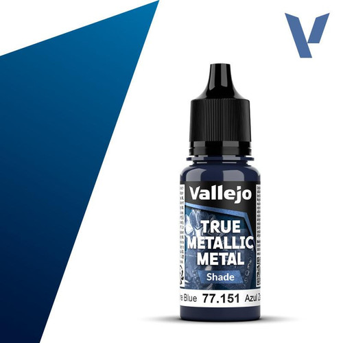 VJ77151 Vallejo True Metallics Shappire Blue (shade) 18ml Paint 77151 MMD Squadron