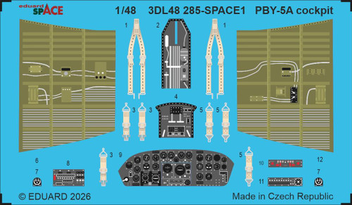EDU3DL48285 1/48 Eduard PBY-5A cockpit SPACE for EDUARD / REVELL  MMD Squadron
