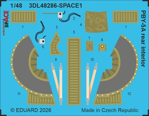 EDU3DL48286 1/48 Eduard PBY-5A rear interior SPACE for EDUARD / REVELL  MMD Squadron