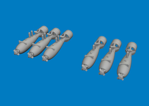 EDU6481213 1/48 Eduard P-40 40lb frag bombs 3D for EDUARD  MMD Squadron