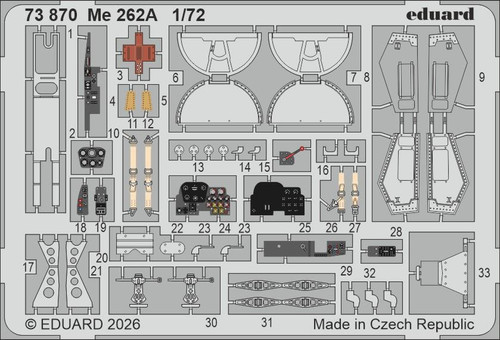 EDU73870 1/72 Eduard Me 262A for ARMA HOBBY  MMD Squadron