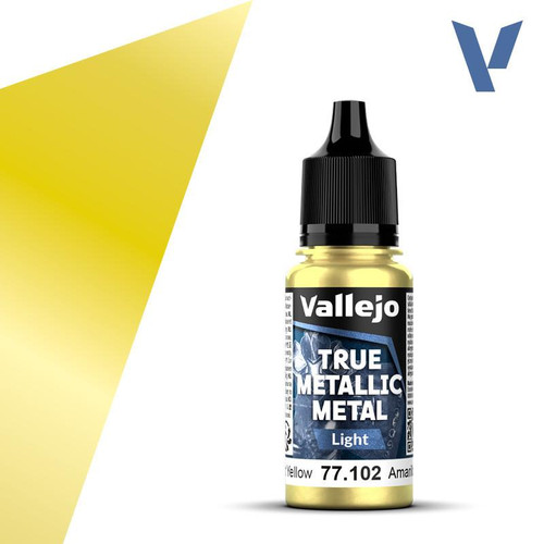 VJ77102 Vallejo True Metallic Radiant Yellow (light) 18ml Paint 77102 MMD Squadron