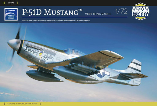 ARM70073 1/72 Arma P-51D Mustang Very Long Range Plastic Model Kit  MMD Squadron