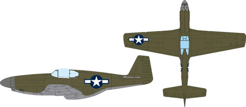 EDUJX353 1/32 Eduard P-51B US national insignia for EDUARD  MMD Squadron