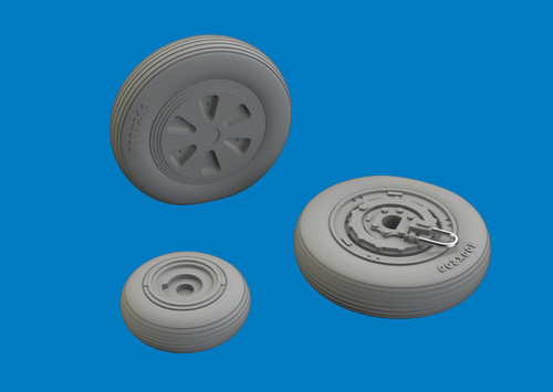 EDU672465 1/72 Eduard MiG-21R wheels for EDUARD  MMD Squadron