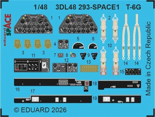 EDU3DL48293 1/48 Eduard T-6G SPACE for ITALERI  MMD Squadron