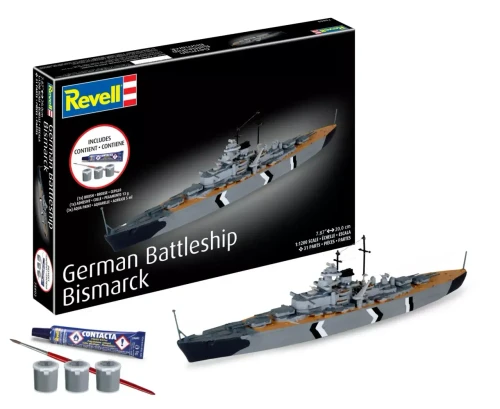 RMX75802 1/1200 Revell Starter Kit Bismarck  MMD Squadron