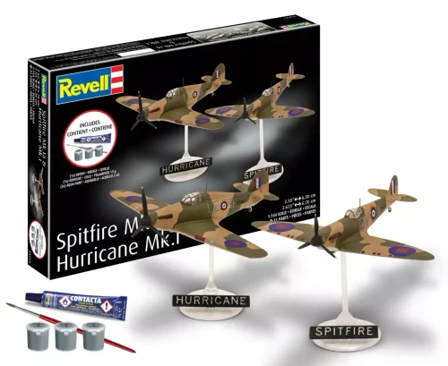 RMX73771 1/144 Revell Starter Kit Spitfire Mk.Ia & Hurricane Mk.I  MMD Squadron