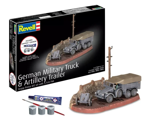 1/76 Revell Starter Kit German Military Truck & Artillery Trailer