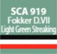 SCA919 Squadron Colors WWI German Fokker D.VII Lt. Green Streaking Acrylic Airbrush Paint (15ml Bottle)  MMD Squadron